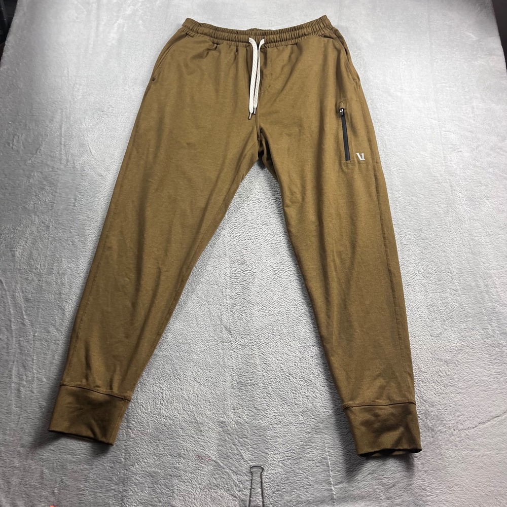 Vuori Sunday Performance Jogger Mens Medium Tobacco Brown Heather Athletic Pants